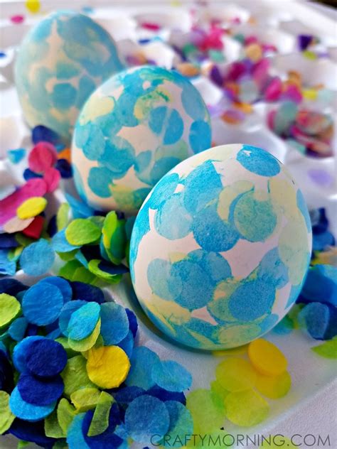Confetti Tissue Paper Easter Eggs Crafty Morning