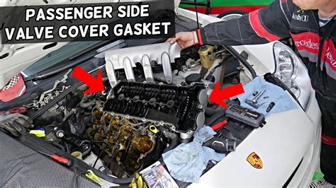 PORSCHE CAYENNE S PASSENGER SIDE VALVE COVER GASKET REPLACEMENT REMOVAL