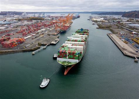 Port Of Tacoma Welcomes Evergreens Thalassa Axia The Largest Vessel
