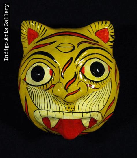 Papier Maché Tiger Mask Indigo Arts