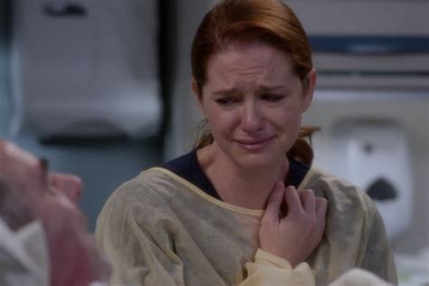 Sarah Drew As April Kepner Greys Anatomy Season 14 Episode 17 One Day Like This Tell Tale Tv