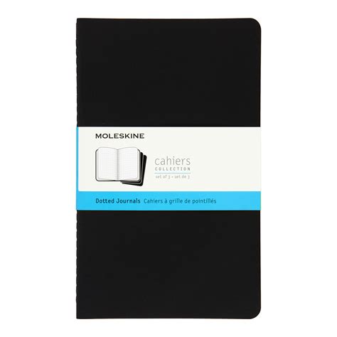 Moleskine Cahier Large Journal Dotted Set Of 3 Markers N Pens