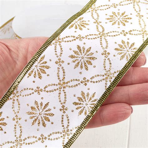 Gold dots gold arrow gold teeth gold brush stroke gold bar gold divider gold balloons gold frame border purple ribbon gold coins. White and Gold Glittered Wired Ribbon - Ribbon and Trims - Craft Supplies - Factory Direct Craft