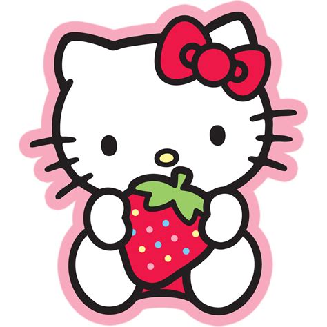 I had to put the stickers on there. Strawberry-sticker Hello Kitty