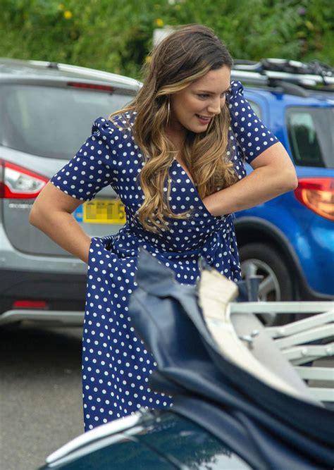 Kelly Brook Exposes Bra As She Suffers Wardrobe Malfunction Filming