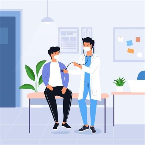 Free Vector Flat Hand Drawn Patient Taking A Medical Examination