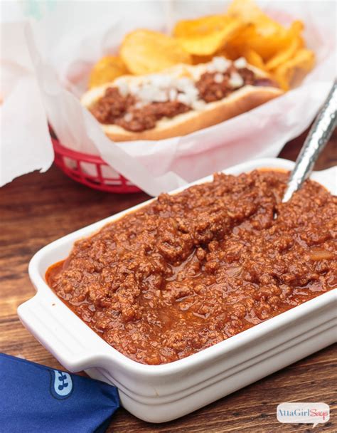 · in a large bowl or pan, combine the beans, onions, green . Easy Hot Dog Chili Recipe - Atta Girl Says