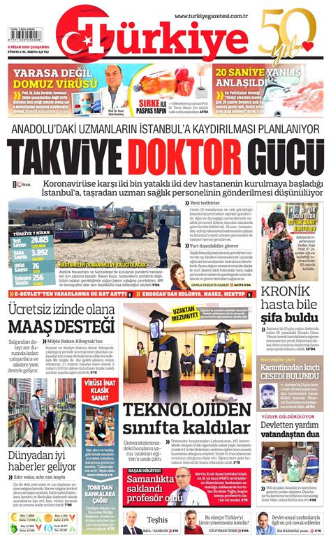 Gazeteler Manşetler Gazete 1 Sayfaları Türkiye Gazetesi