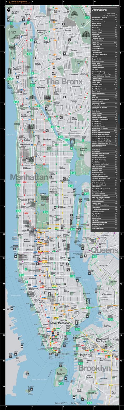 You can print them out or save them on your smartphone so you can check them at any time. New York City Tourist Map