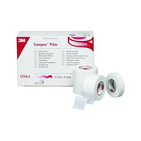 3m Transpore White Medical Tape Non Sterile Plastic Surgical Tape