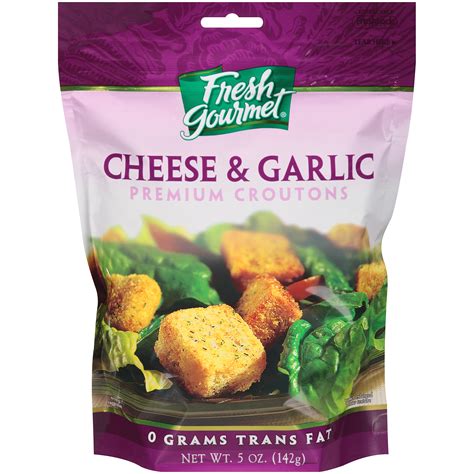 It's easy to make with any kind of leftover bread, and the perfect topping for salad, soup and more. Fresh Gourmet® Cheese & Garlic Croutons 5 oz. Bag | La ...