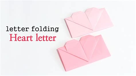 Heart Letter Folding Origami I Heart Envelope Youtube
