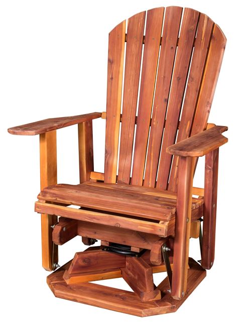 Cedar Adirondack Swivel Glider — Everything Amish