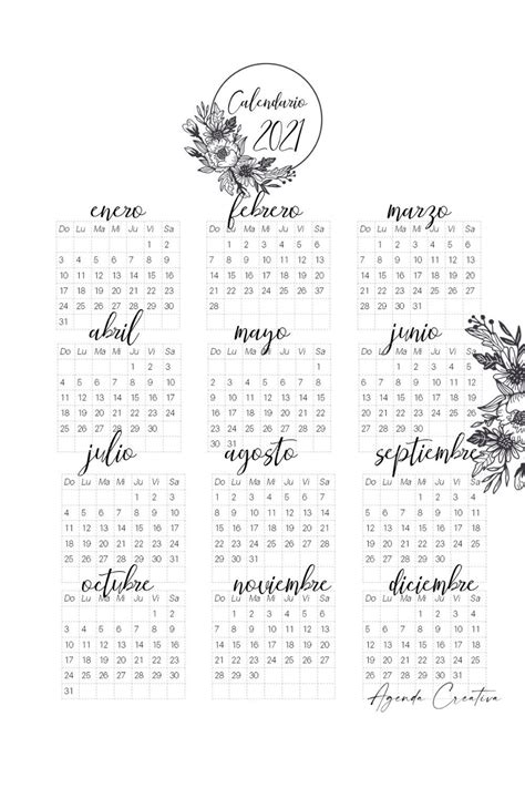 Calendario Jul 2021 Calendario Minimalista 2021 Para Imprimir