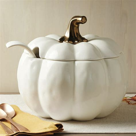 Better Homes And Gardens Pumpkin Soup Tureen Serving Bowl With Ladle
