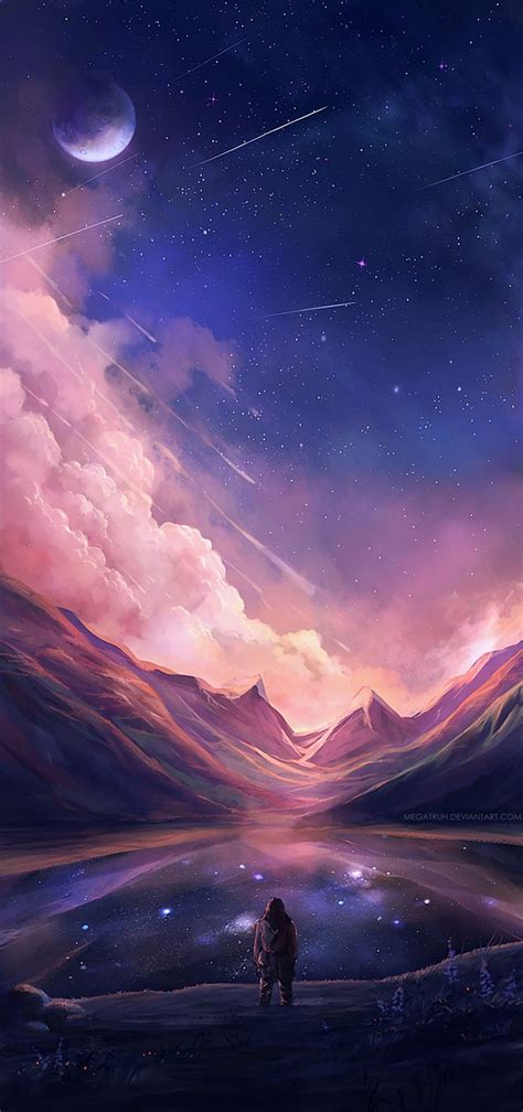 Sky, clouds, night, dark, anime girls, landscape, planet, science fiction. The Art Of Animation, Megatruh | Art | Pinterest | Great ...