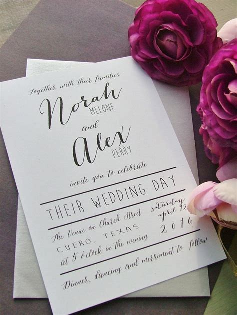 20 Popular Wedding Invitation Wording And Diy Templates Ideas