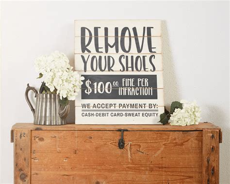 Remove Your Shoes Free Svg Sign Cut File Commercial Use