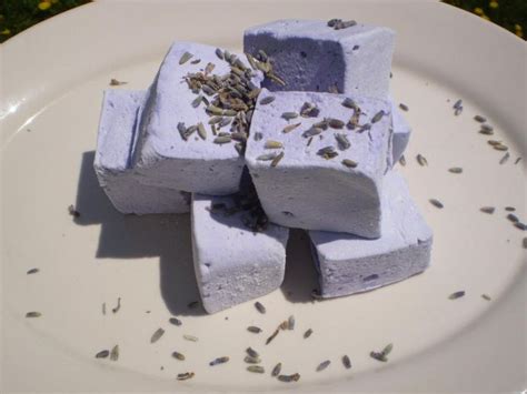 Lavender Marshmallows Handcrafted Floral Candy Chocolate Marshmallows White Chocolate