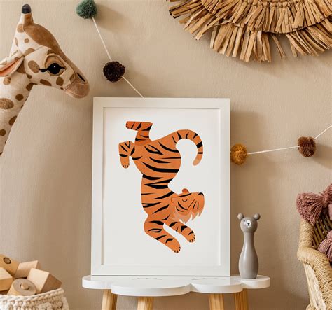 Tiger Art Print Kids Wall Art Nursery Art Jungle Animal Prints Nursery