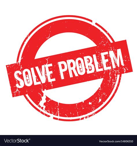 Solve Problem Rubber Stamp Royalty Free Vector Image
