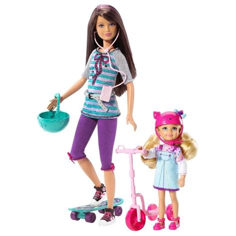 Barbie Sisters Skateboard Skipper And Chelsea Dolls 2 Pack Images At