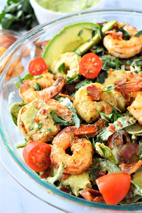 Shrimp Avocado And Spinach Salad Easy Lunch Or Dinner