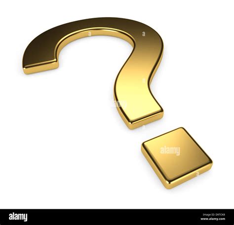 Golden Question Mark On White Background 3d Render Stock Photo Alamy