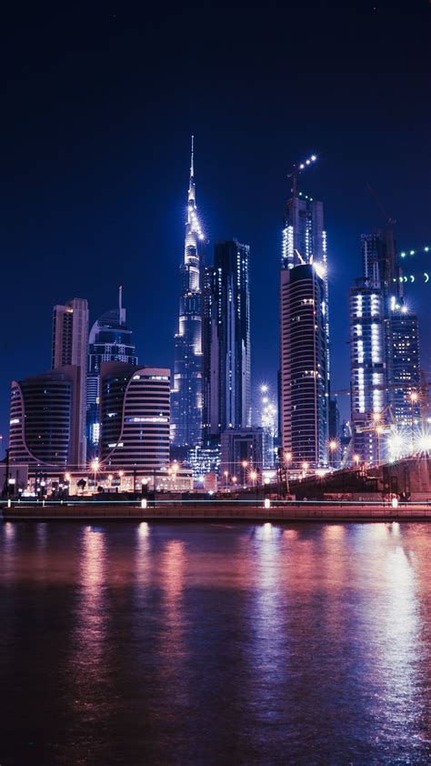 Download Wallpaper 1350x2400 Dubai United Arab Emirates Skyscrapers
