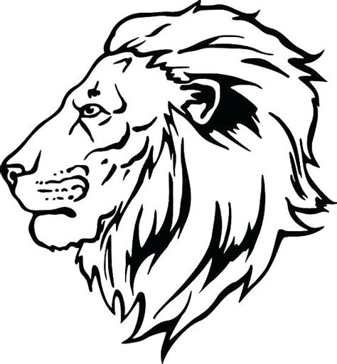 Lion Face Outline Drawing At Explore Collection Of
