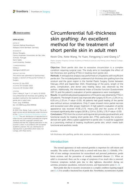 Pdf Circumferential Full Thickness Skin Grafting An Excellent Method For The Treatment Of
