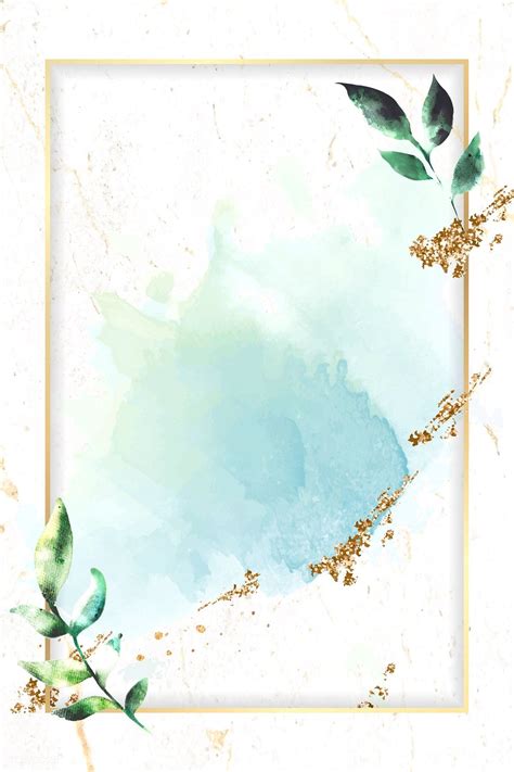 Abstract grunge texture featuring watercolors in tones of blue. Download premium vector of Golden rectangle on blue ...