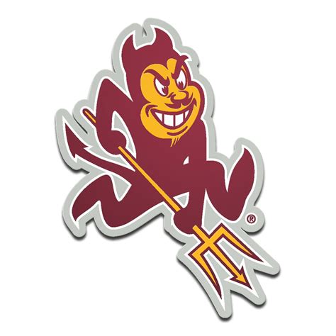 Arizona State Sun Devils Metallic Freeform Logo Auto Emblem Walmart Com Walmart Com