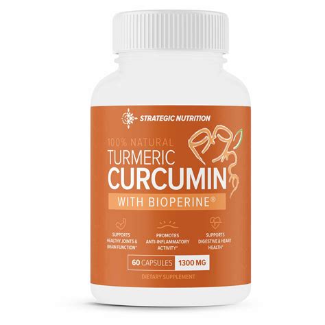 Turmeric Curcumin - Inflammation Supplement - 60 Capsules - Strategic ...