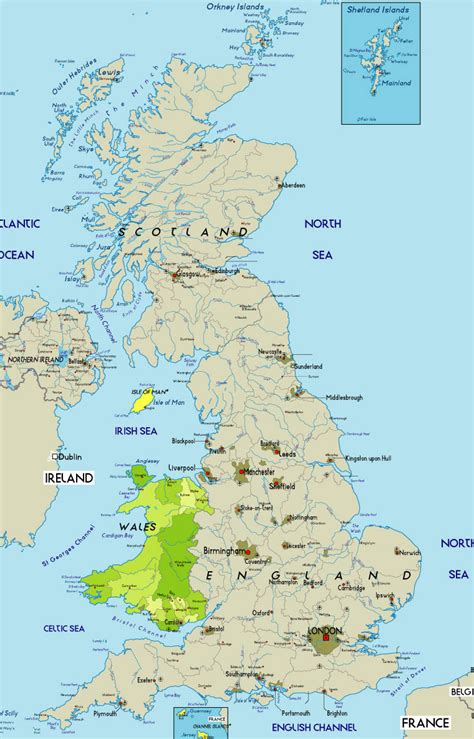 It is bordered by england to the east, the irish sea to the north and west, and the bristol channel to the south. Large map of Wales in the United Kingdom