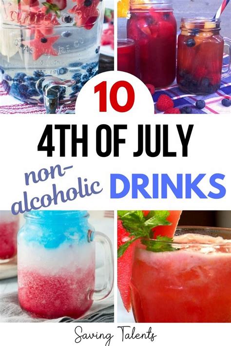 Best 4th Of July Non Alcoholic Drinks Tons Of Red White And Blue Drink Ideas Patriotic M