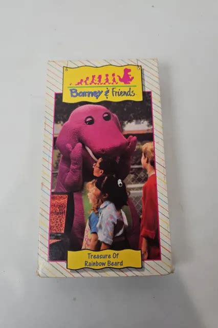 Rare Barney And Friends Vhs Treasure Of Rainbow Beard Time Life 1992