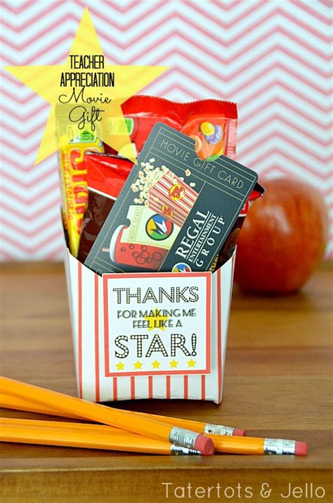 End Of The Year Teacher T Movie Card T Idea And Free Fry Box
