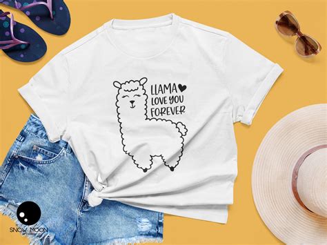 CUTE LLAMA T SHIRT Llama Love You Forever Tee Funny Cute Etsy