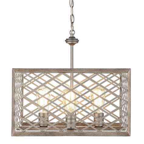 Home Decorators Collection 4 Light Gilded Pewter Pendant