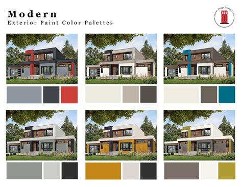 Modern 6 Pre Made Exterior Paint Color Schemes This Listing Is For