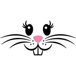 Floral bunny silhouette face mask ith. Easter bunny face | Easter bunny crafts, Easter drawings, Easter crafts