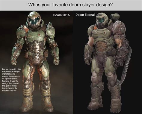 Who Had The Better Design I Do Hope In Doom Eternal We Get A Doom 2016 Skin One Can Dream Doom