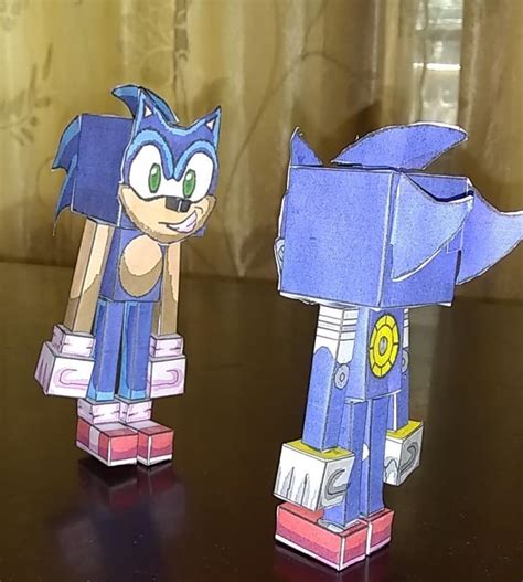 Pixel Papercraft Metal Sonic Papercraft Sonic The Hedhehog