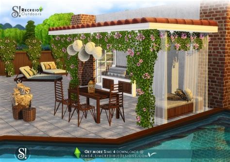 Recreio Outdoor Set At Simcredible Designs 4 Sims 4 Updates