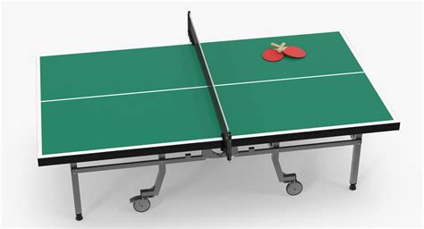 Ping Pong Table With Paddle Generic 3d Model 59 3ds C4d Fbx Ma