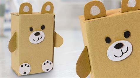 Diy Teddy Bear From Cardboard Box Easy And Cute Craft Ideas For Kids