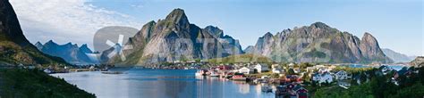Reine Panorama Lofoten Islands Norway Photography Art Prints And