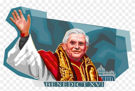 Vector Illustration Of Pope Benedict Xvi Pontiff Head Hd Png Download