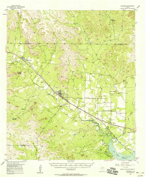 Carlsbad Texas 1957 1958 Usgs Old Topo Map Reprint 15x15 Tx Quad